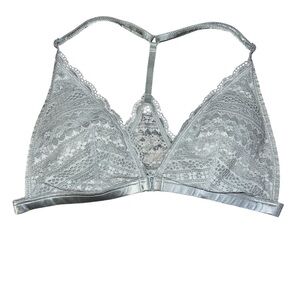 NWOT Victoria's Secret Light Sage Green Lace Bralette Front Close Medium